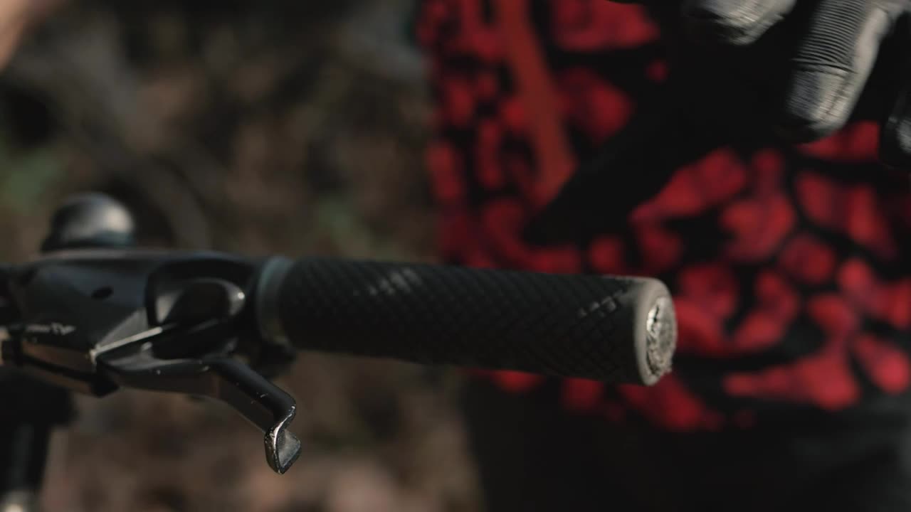Stock Video Cyclist Placing His Hands On The Handlebars Of His Bicycle Live Wallpaper For PC - Free Download