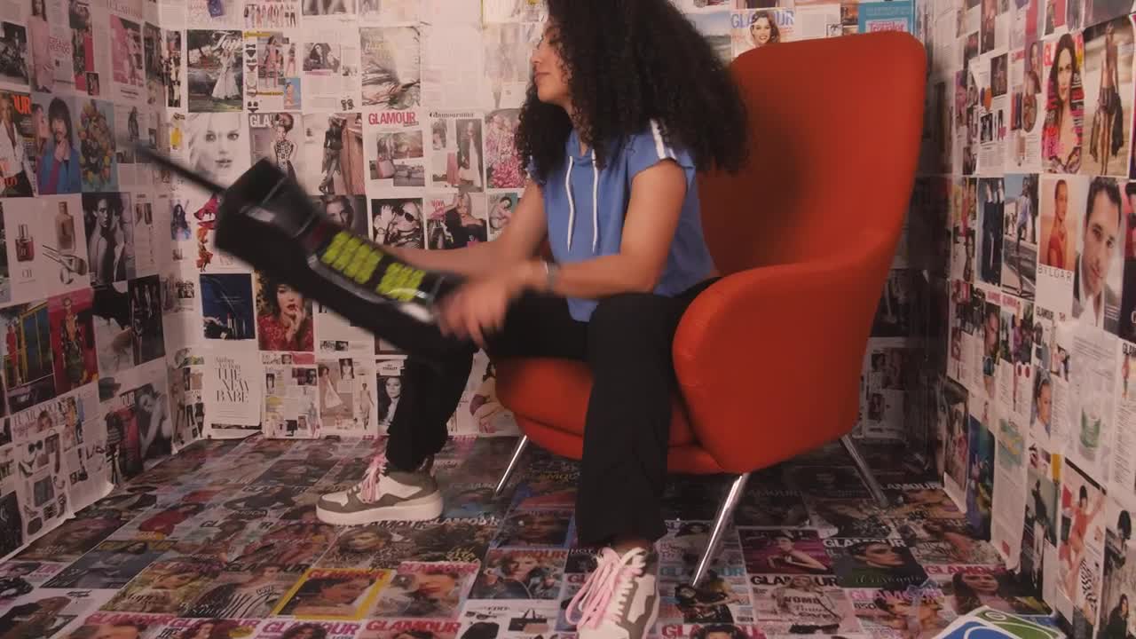 Free Stock Video Young Woman Playing With Huge Inflatable Phone Live Wallpaper - Free Download