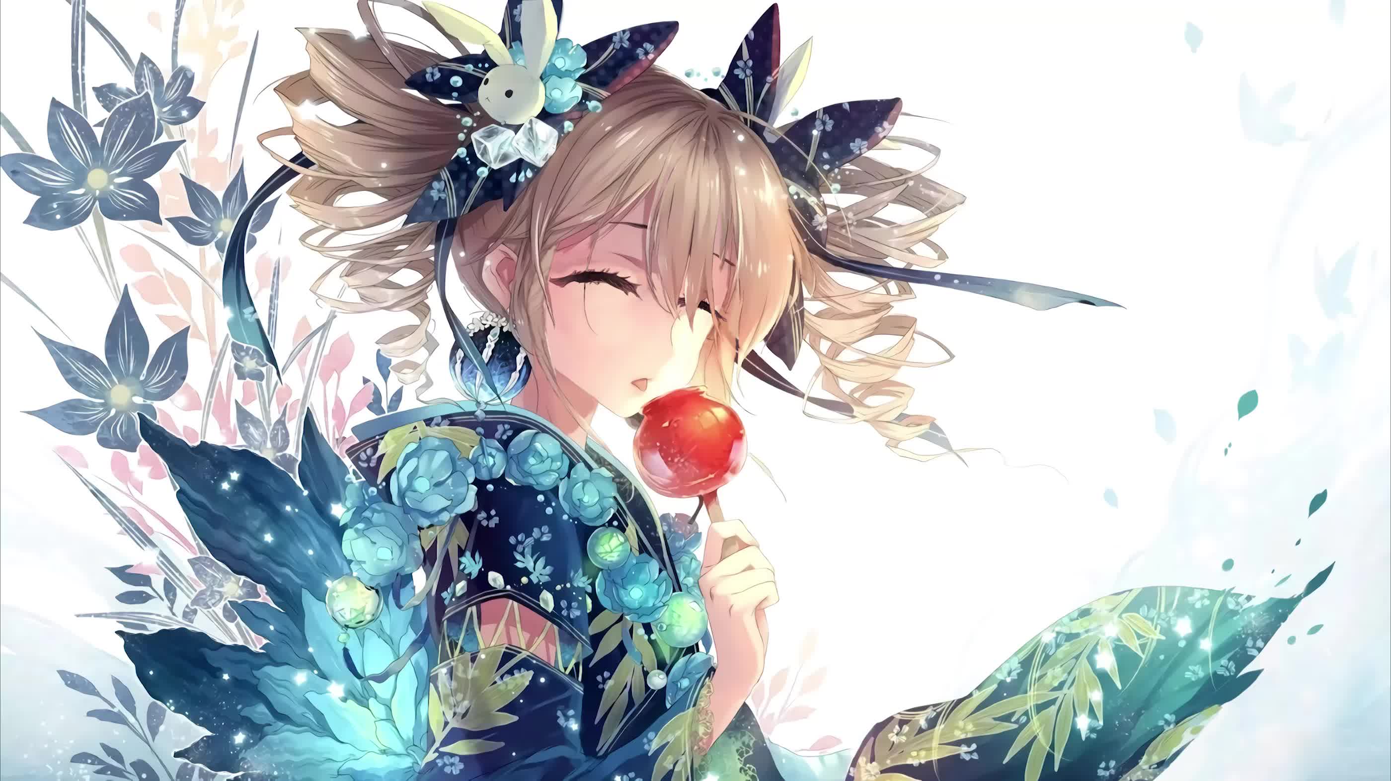 Cute Anime Flower Girl Live Wallpaper - Free Download