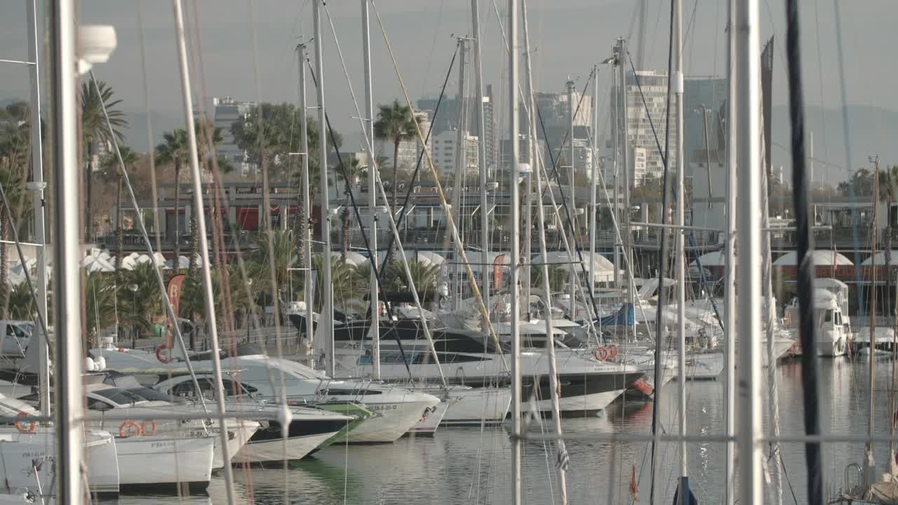 Stock Video Coast Covered By Masts Boats And Small Yachts Live Wallpaper For PC - Free Download