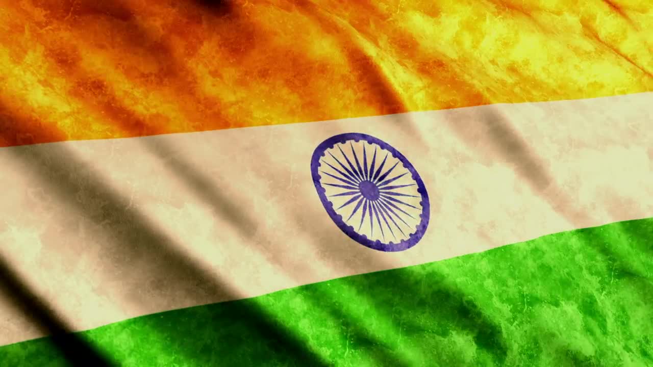 Stock Video Faded India Flag Full Screen Animation Live Wallpaper For PC - Free Download