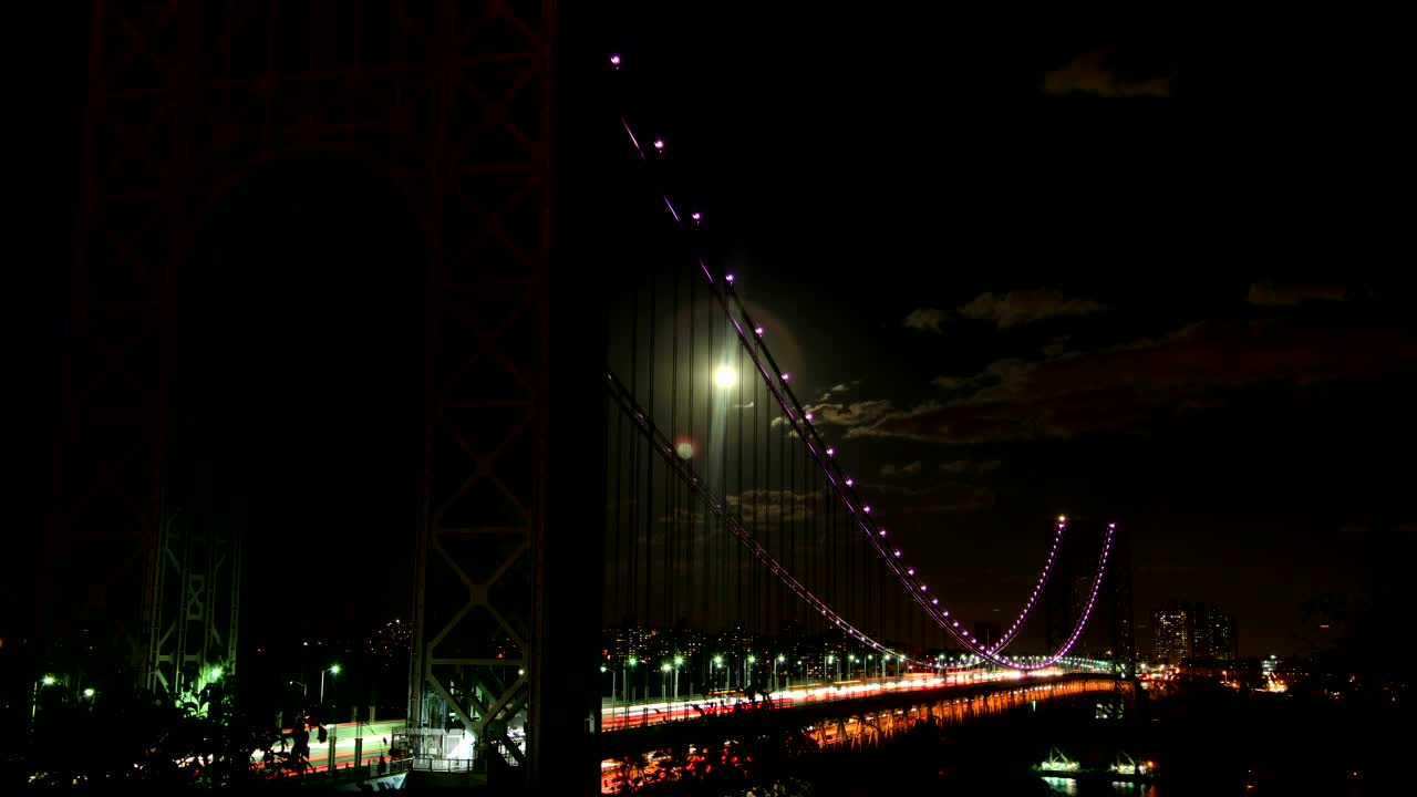Video Stock Clouds Above The George Washington Bridge Live Wallpaper For PC - Free Download