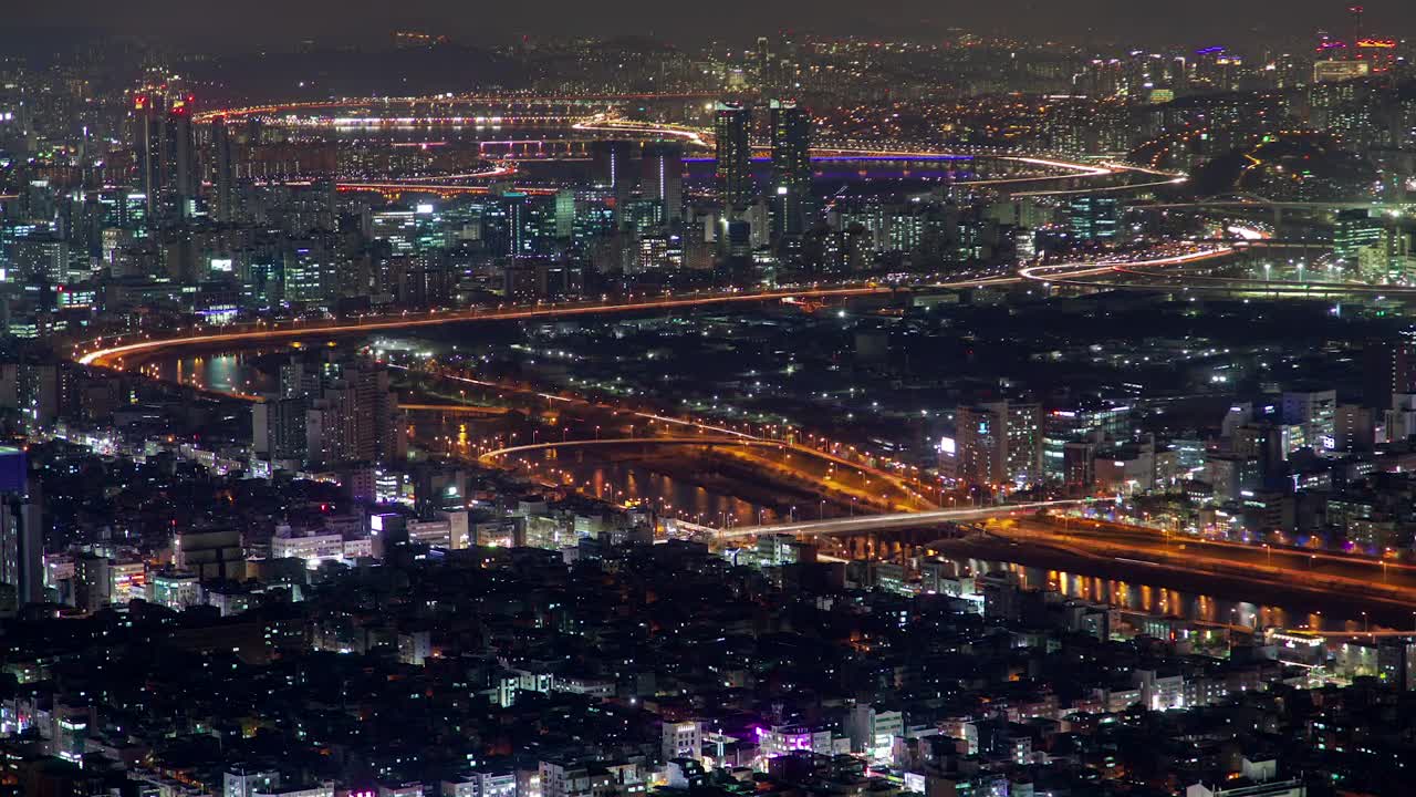 Video Stock City Landscape Of Seoul At Night Live Wallpaper For PC - Free Download