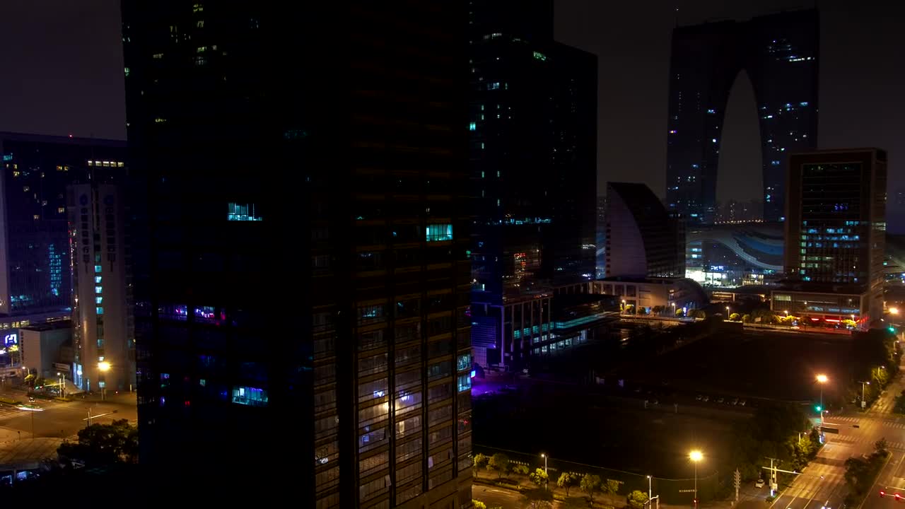 Stock Video Large Buildings City Nightlife Animated Wallpaper - Free Download