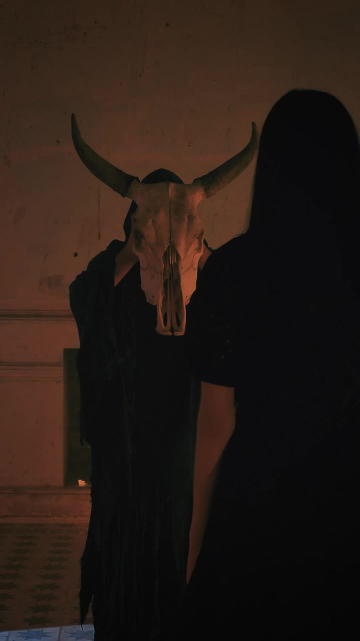 Free Stock Video Woman Bows To The Skull Of A Bull Holding A Live Wallpaper - Free Download