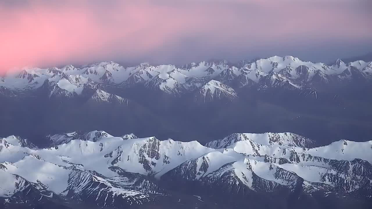Video Stock Pink Clouds Over A Snowy Mountain Range Live Wallpaper Free - Free Download