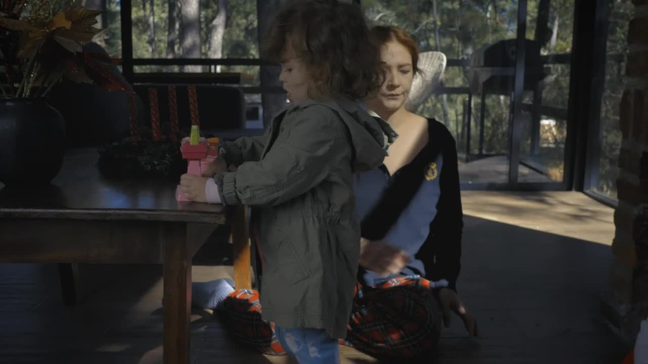 Stock Video Mother And Daughter Playing With Gifts At Christma Animated Wallpaper - Free Download