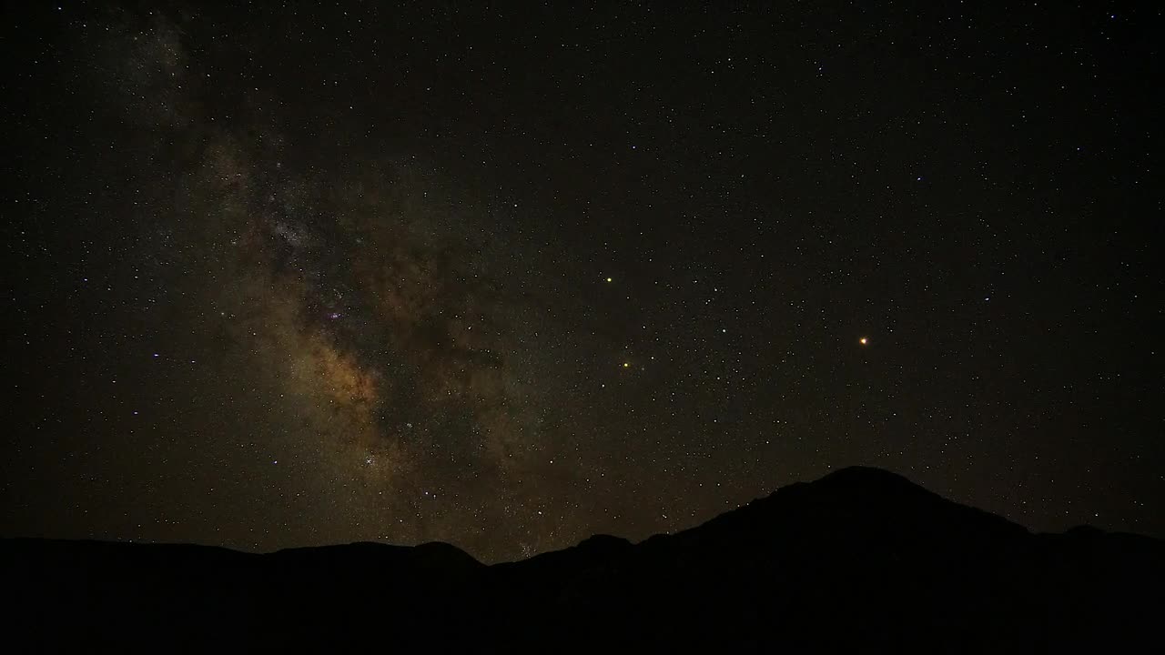 Stock Video Milky Way Moving And Mountains Silhouett Animated Wallpaper - Free Download
