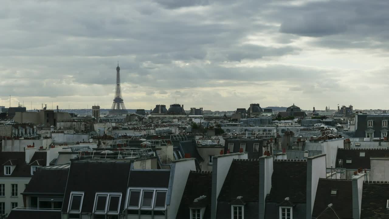 Stock Video Clouds Over The Paris Skyline Live Wallpaper For PC - Free Download