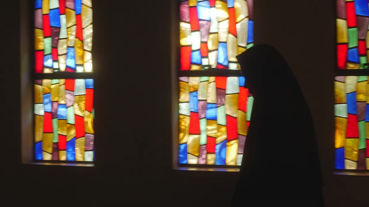 Free Stock Video Scary Ghost Nun Walking In A Dark Church Live Wallpaper - Free Download