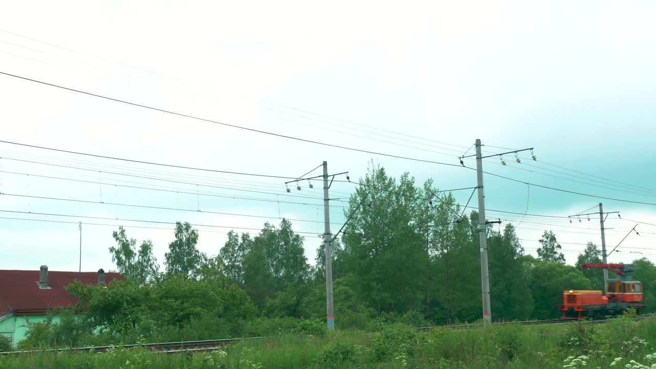 Stock Video Maintenance Locomotive On A Railway Animated Wallpaper - Free Download