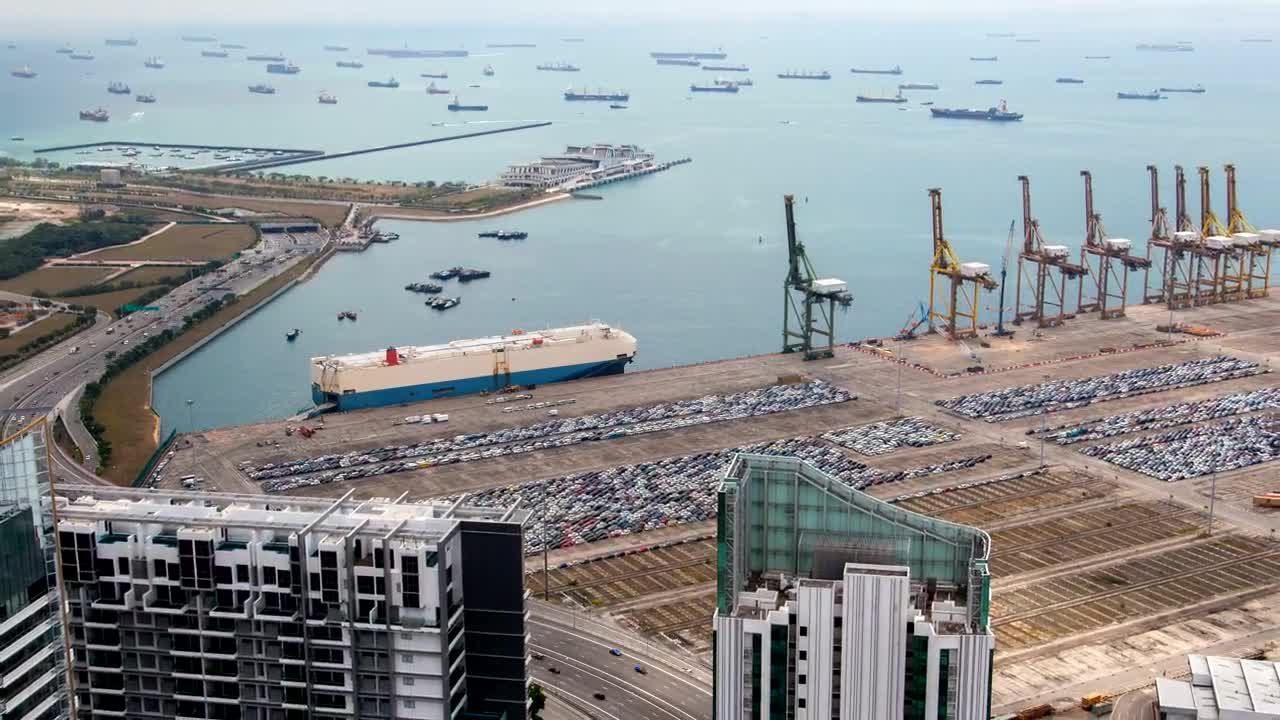 Free Stock Video Singapore Containerport And Cranes Live Wallpaper - Free Download