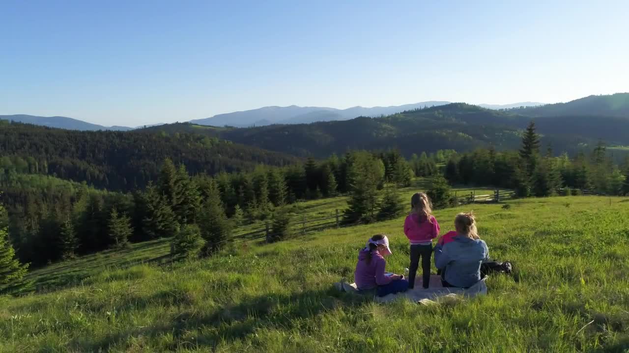 Stock Video Mother And Her Children In A Picni Animated Wallpaper - Free Download