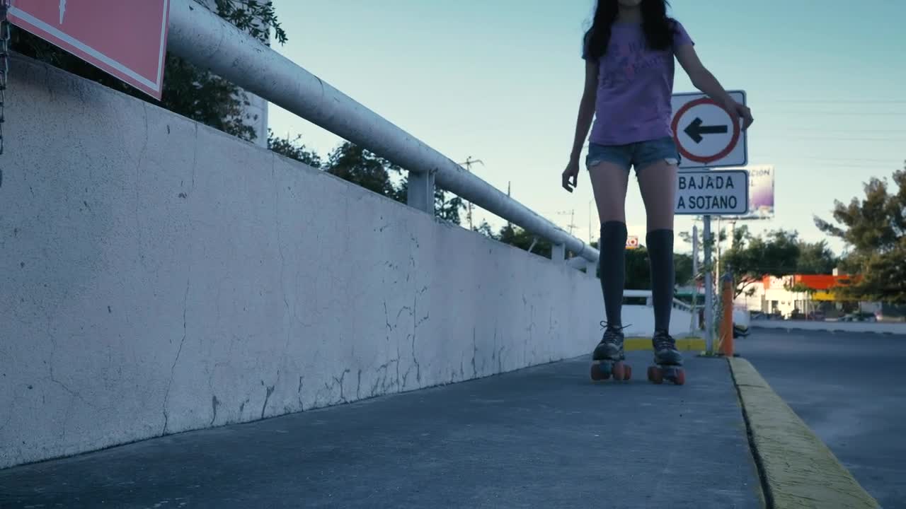 Free Video Stock Slowly Skating Down A Concrete Sidewalk Live Wallpaper - Free Download