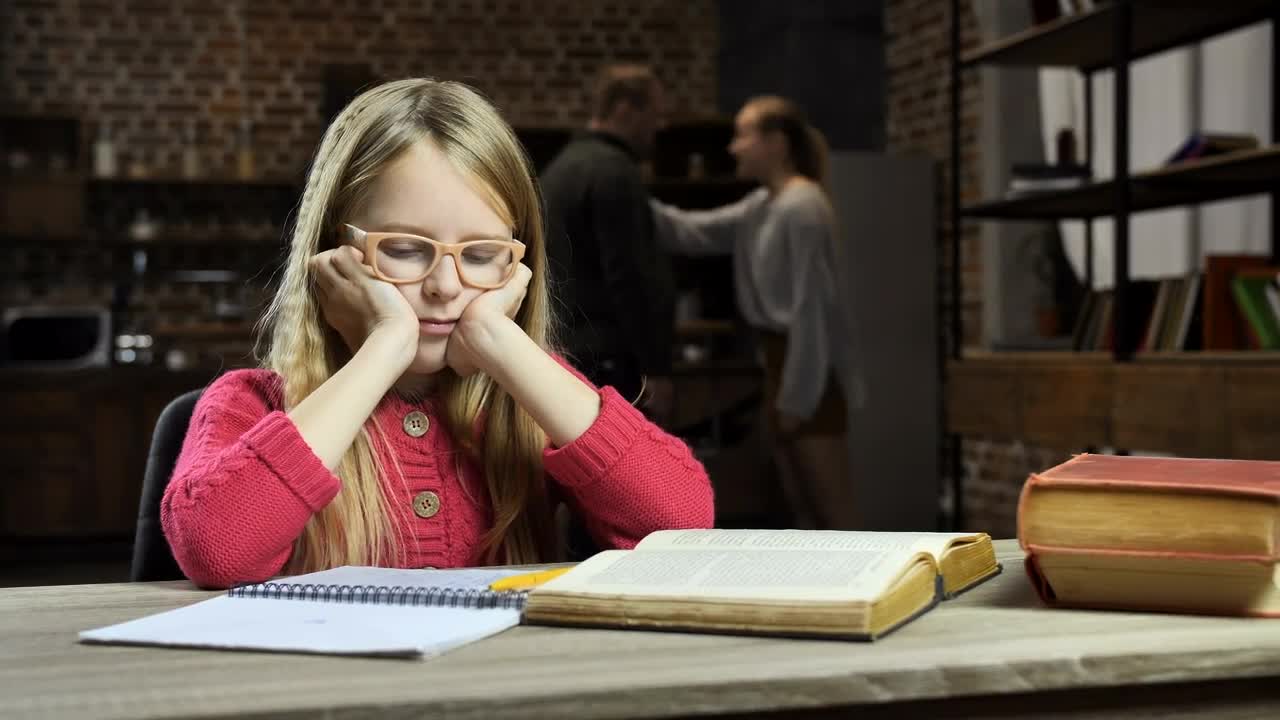 Stock Video Girl Trying To Study While Her Parents Fight Live Wallpaper For PC - Free Download