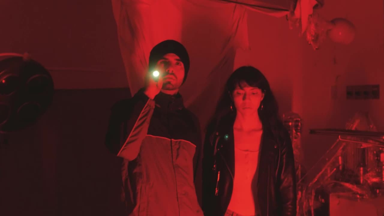 Stock Video Couple Watching Something Scary During A Night Exploration Live Wallpaper For PC - Free Download