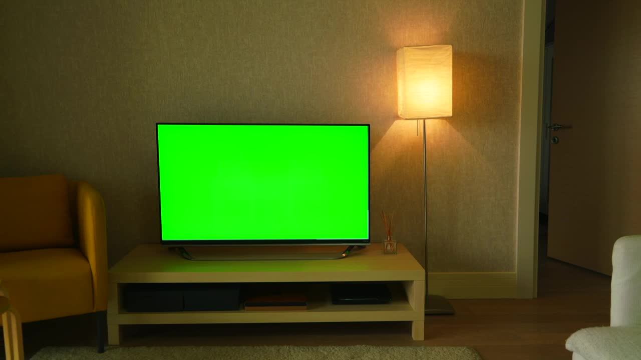 Stock Video Green Screen Television In The Living Room Live Wallpaper For PC - Free Download