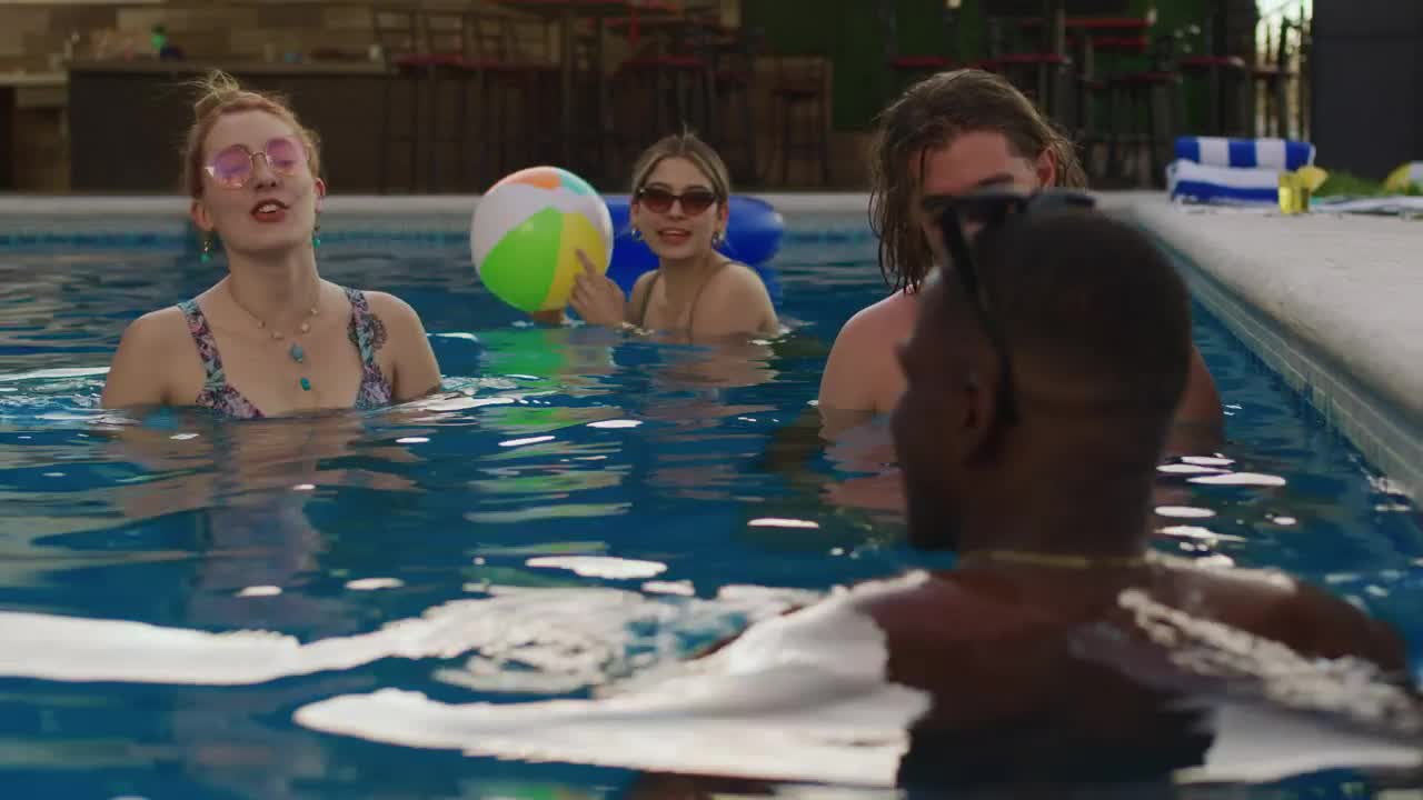 Stock Video Group Of Diverse Friends In The Pool Live Wallpaper For PC - Free Download