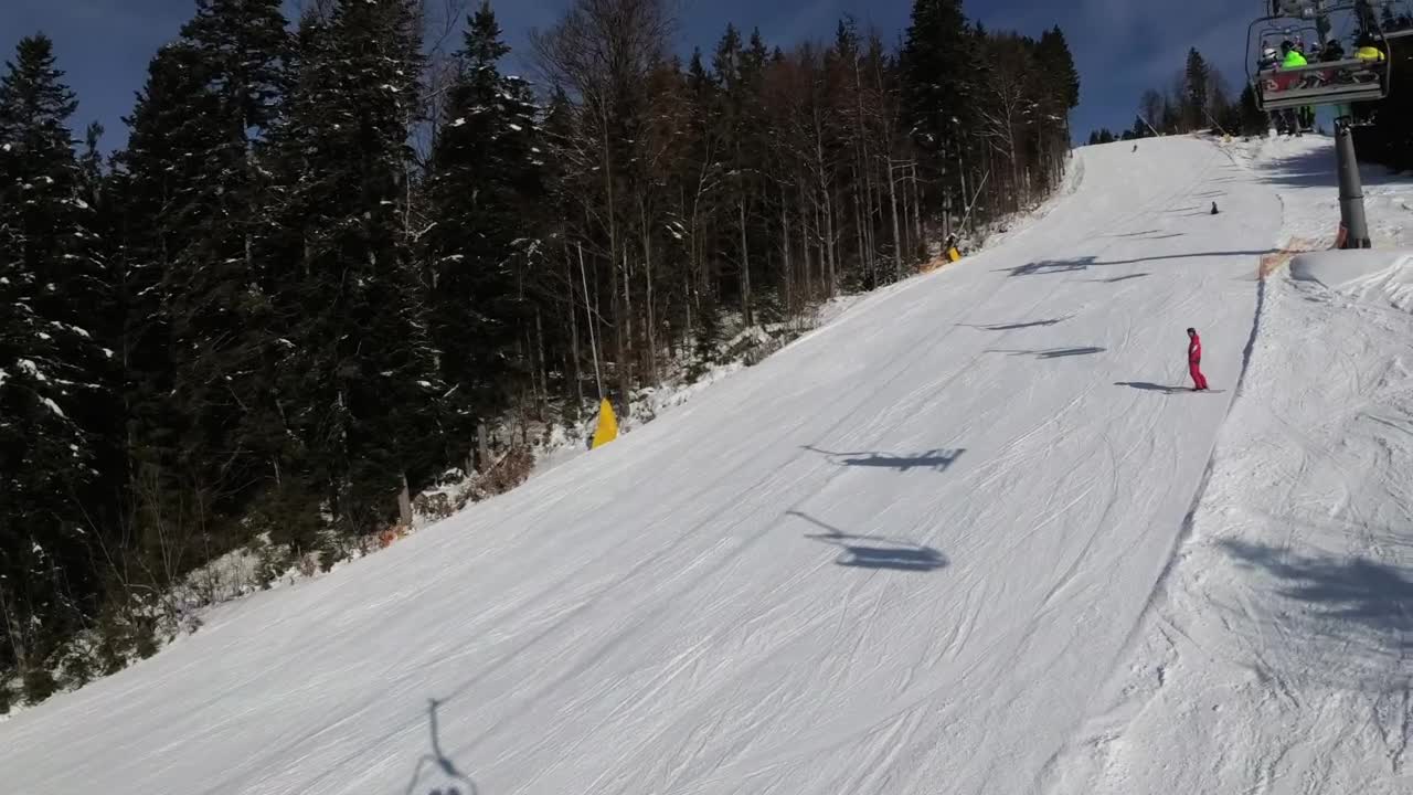 Free Video Stock Ski Lift Shadows In The Mountain Track Live Wallpaper - Free Download