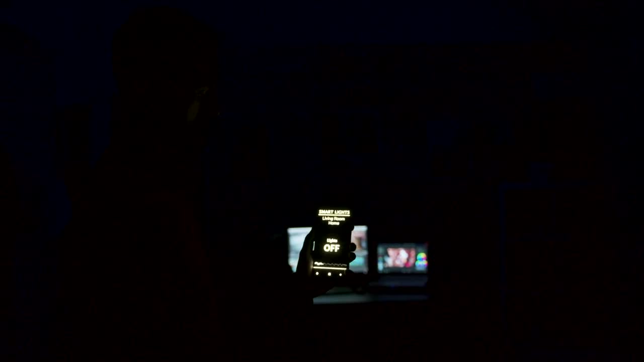 Stock Footage Using Future Mobile App To Control Home Lights Live Wallpaper - Free Download