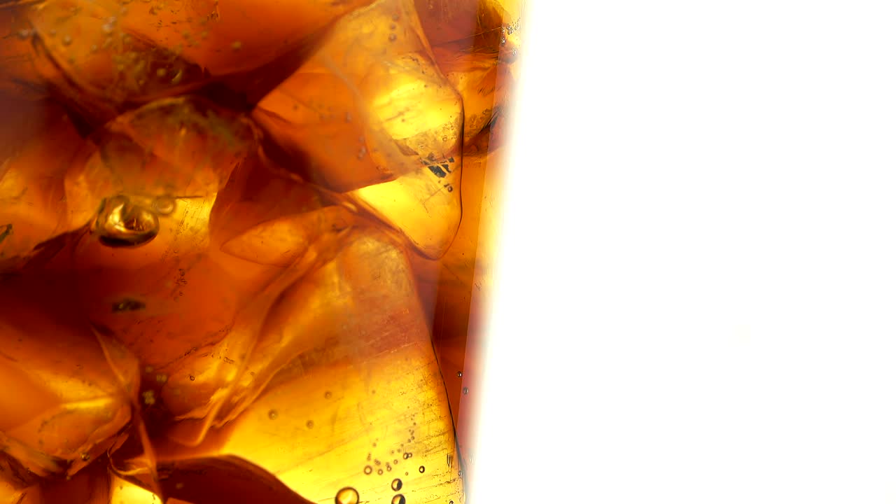 Video Stock Close Up Of A Glass Of Coke With Ice Live Wallpaper For PC - Free Download