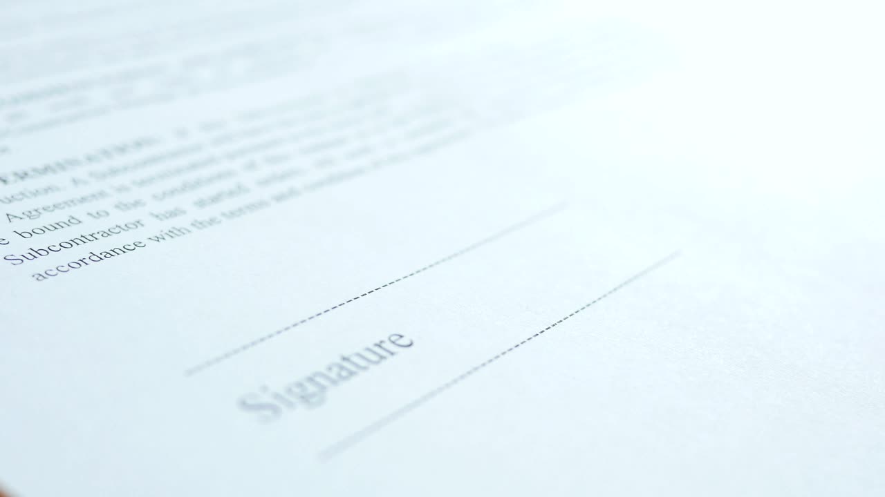 Free Stock Video Signing A Business Contract Close Up Live Wallpaper - Free Download