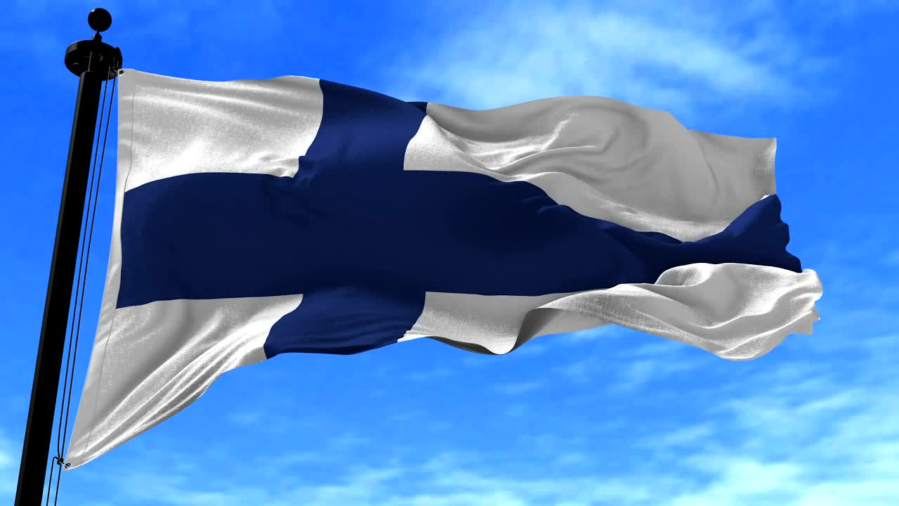 Stock Video Finland Flag Waving Gently In The Wind Live Wallpaper For PC - Free Download