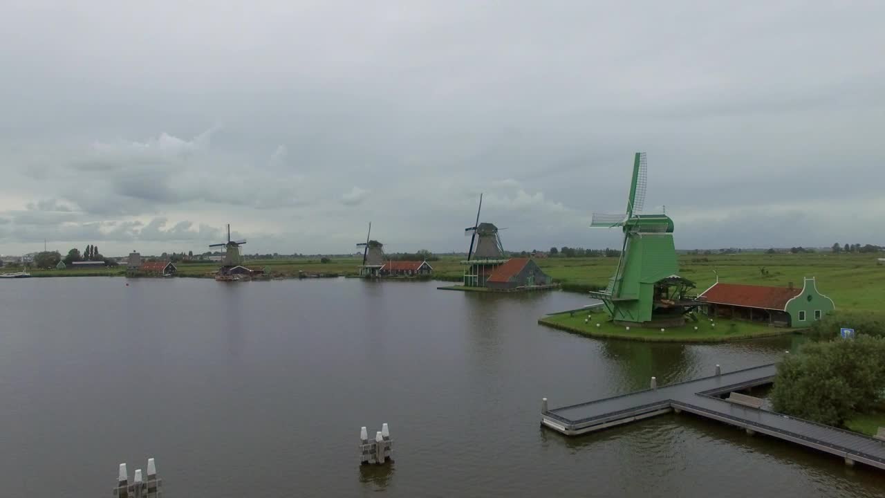 Stock Footage Windmills Along A River Live Wallpaper - Free Download
