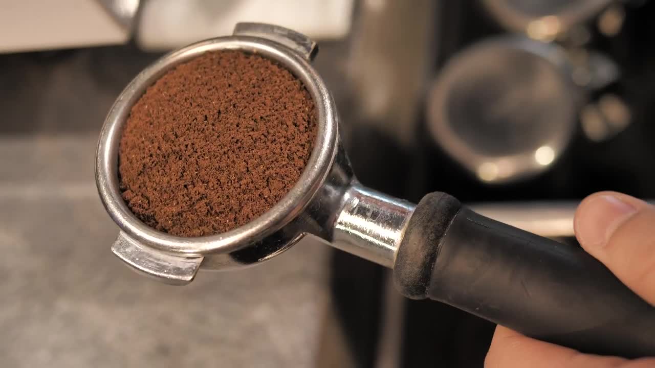 Free Video Stock tamping coffee for a coffee maker Live Wallpaper - Free Download