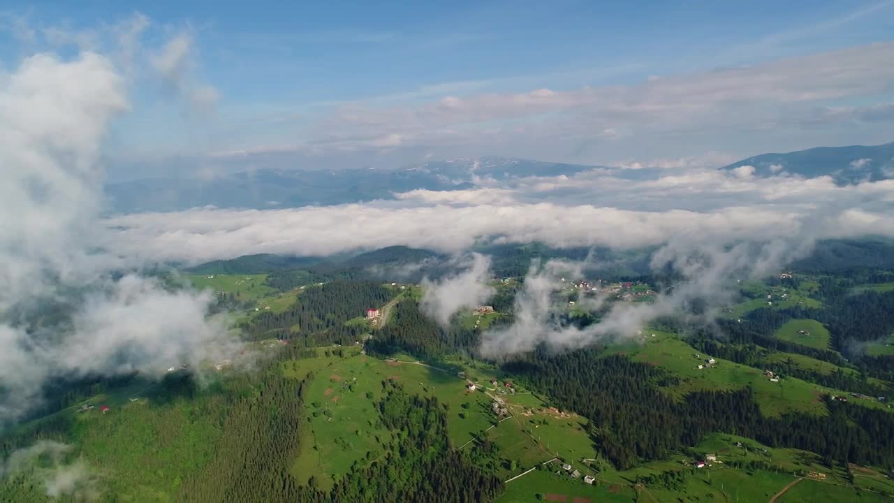 Stock Video Forests And Meadows Seen Above Clouds Level Live Wallpaper For PC - Free Download