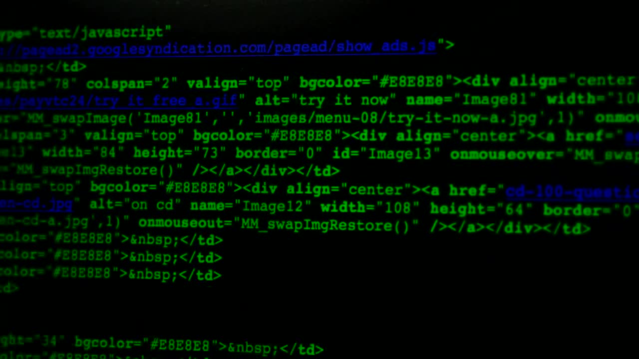 Stock Video Green Code Scrolling On A Monitor Live Wallpaper For PC - Free Download