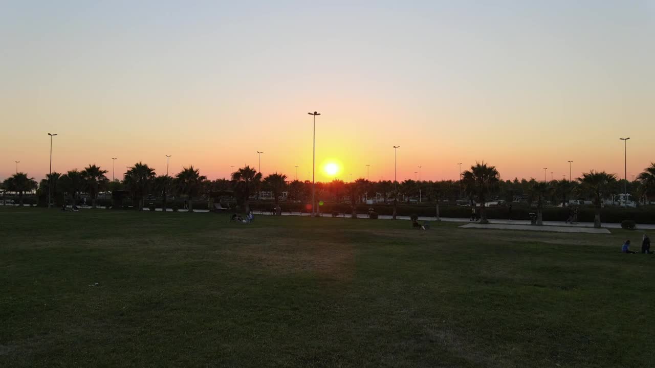 Stock Video Empty Park After Covid At Sunset Live Wallpaper For PC - Free Download