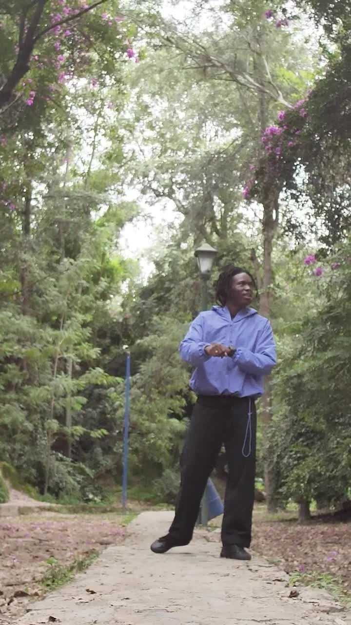 Video Stock Cheerful Man Moves Forward Dancing In The Middle Of Nature Live Wallpaper For PC - Free Download