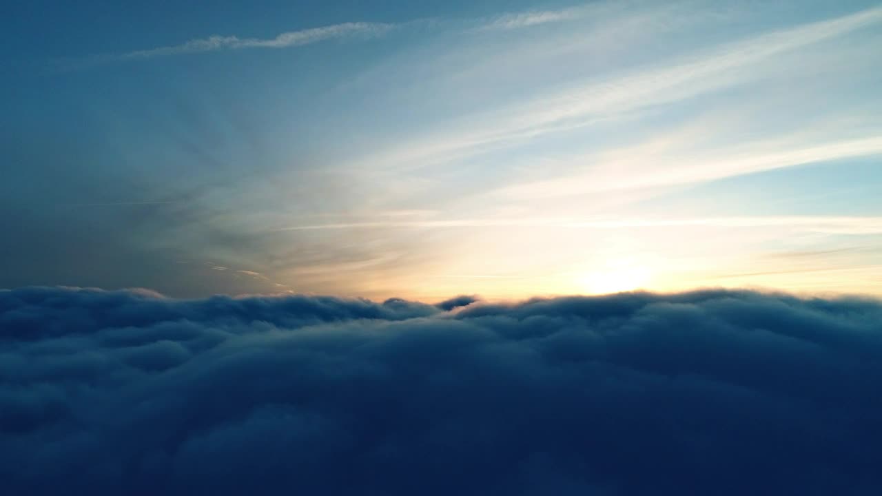 Free Video Stock sunset seen above cloud level Live Wallpaper - Free Download