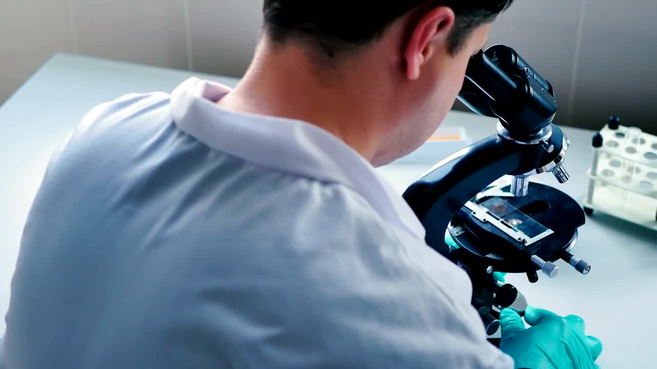 Free Stock Video Scientist Observing Through A Microscope Live Wallpaper - Free Download