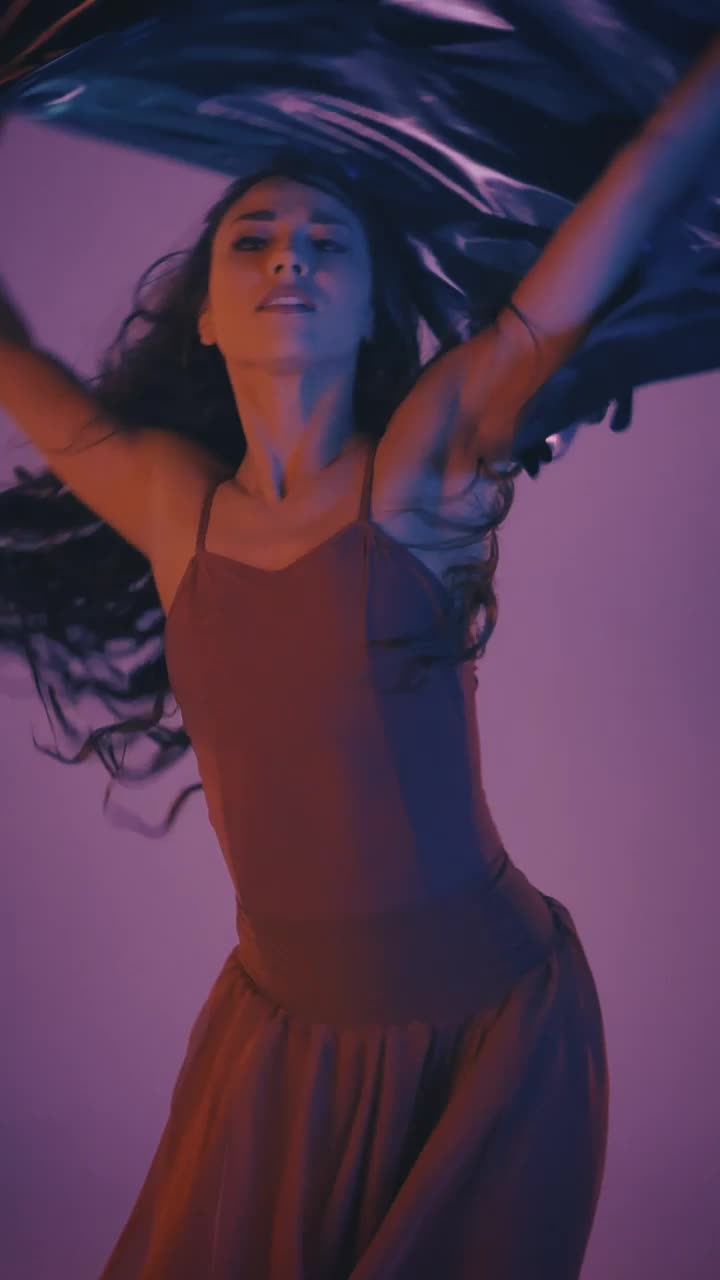 Stock Video Dancing Girl In Red Dancing Artistically Live Wallpaper For PC - Free Download