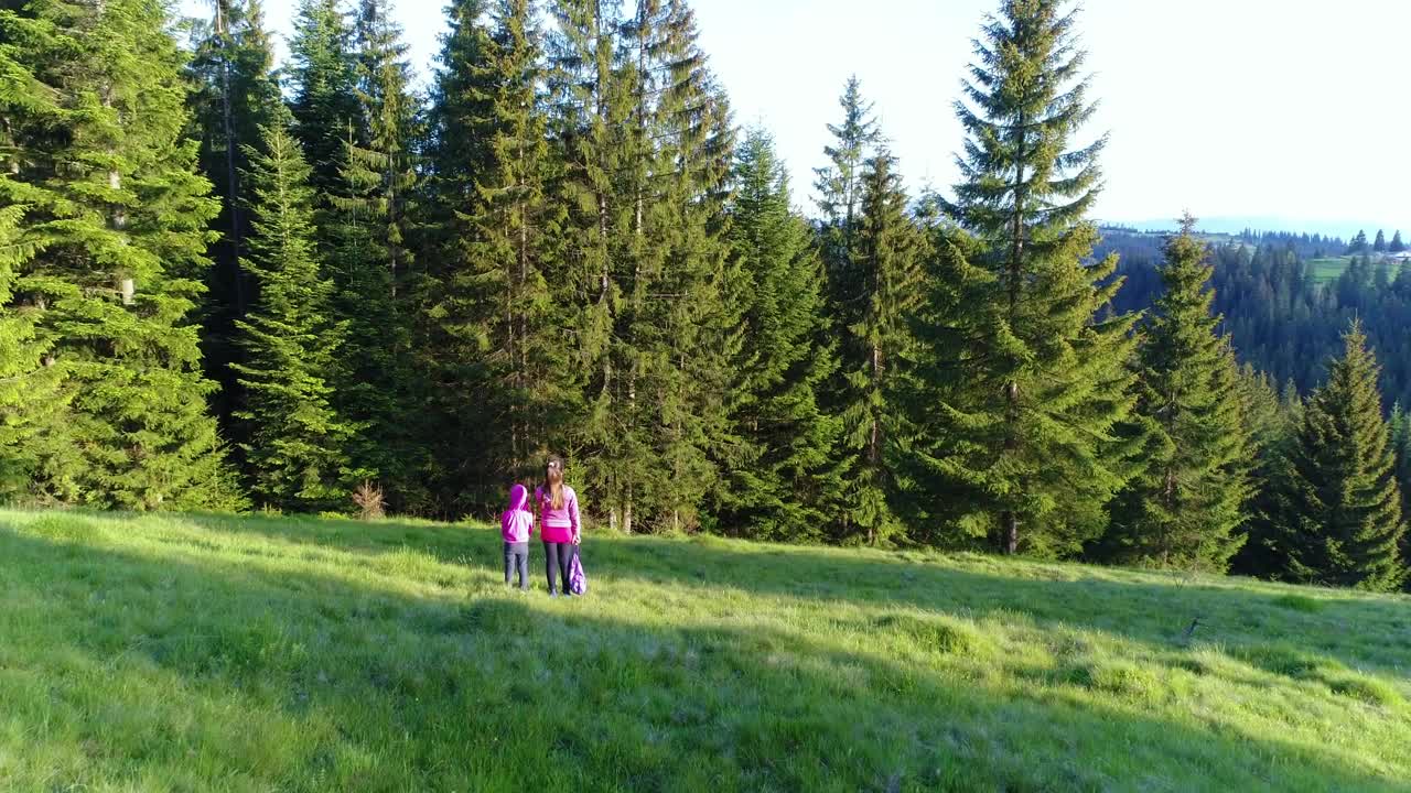 Stock Video Little Sisters Looking To The Sky In A Meadow Animated Wallpaper - Free Download