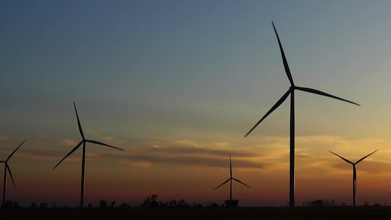Stock Footage Wind Turbines At Sunset Live Wallpaper - Free Download