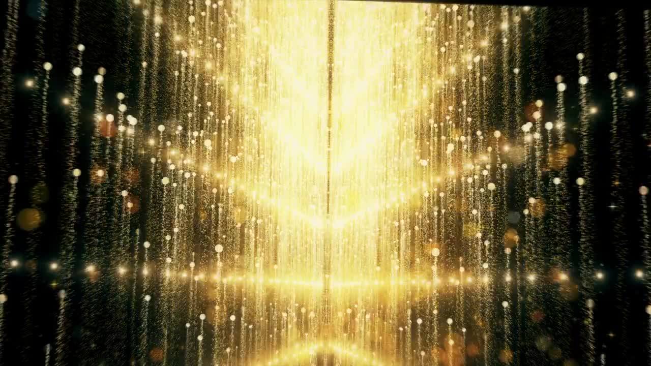 Stock Video Glitter Gold Lights Rising D Live Wallpaper For PC - Free Download