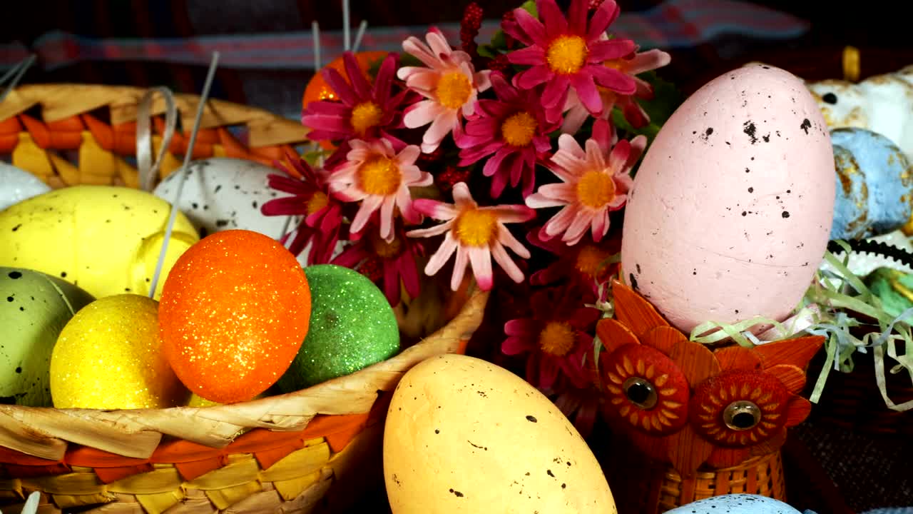 Stock Video Easter Eggs And Other Decorations Live Wallpaper For PC - Free Download