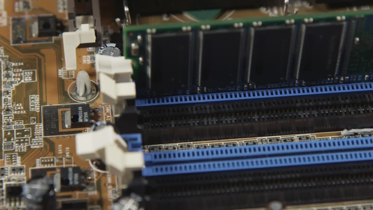 Video Stock Ram Slots On A Motherboard Live Wallpaper Free - Free Download