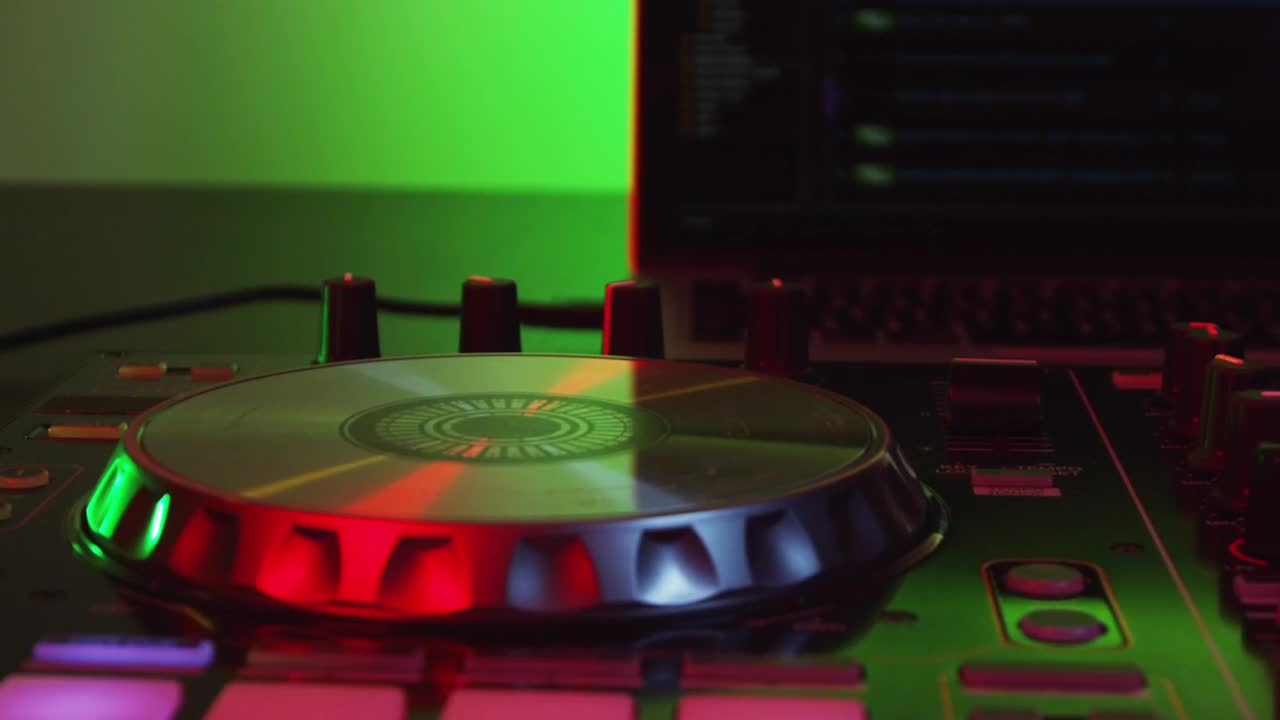 Stock Video Disco Lights Reflecting Against A Dj Table Live Wallpaper For PC - Free Download