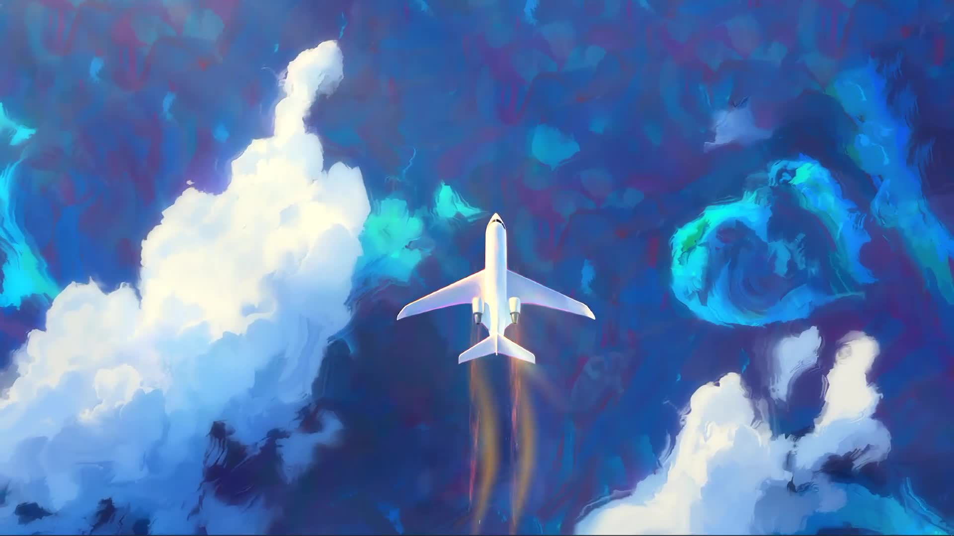 Blue Sky And White Clouds Sea Flight Live Wallpaper - Free Download