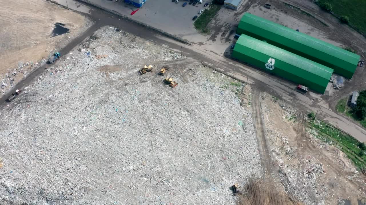 Stock Video Drone Flying Above A City Landfill Site Live Wallpaper For PC - Free Download
