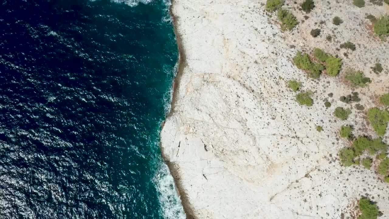 Stock Video Looking Down On A Dry Coastline And Shore Animated Wallpaper - Free Download