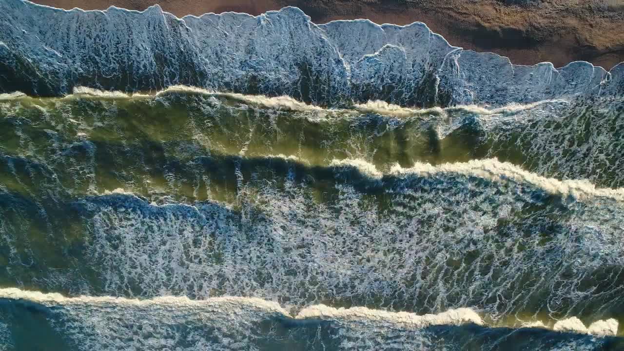Stock Video Foamy Ocean Waves Colliding With A Shoreline Live Wallpaper For PC - Free Download