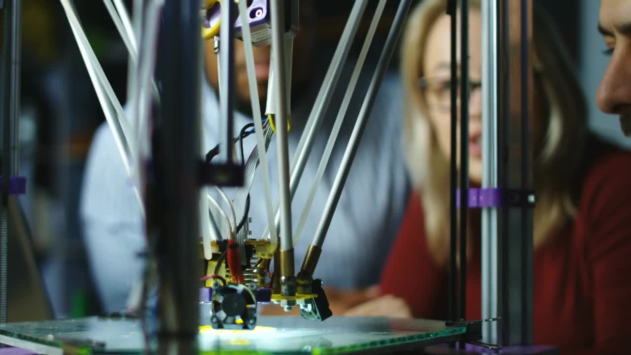 Stock Video Engineers Watching D Printer Working Live Wallpaper For PC - Free Download