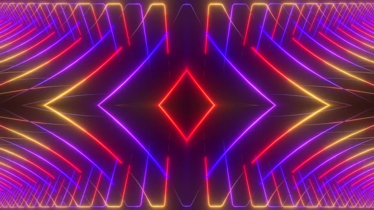 Stock Video Curved Lines Of Neon Light Moving In A Prism Live Wallpaper For PC - Free Download