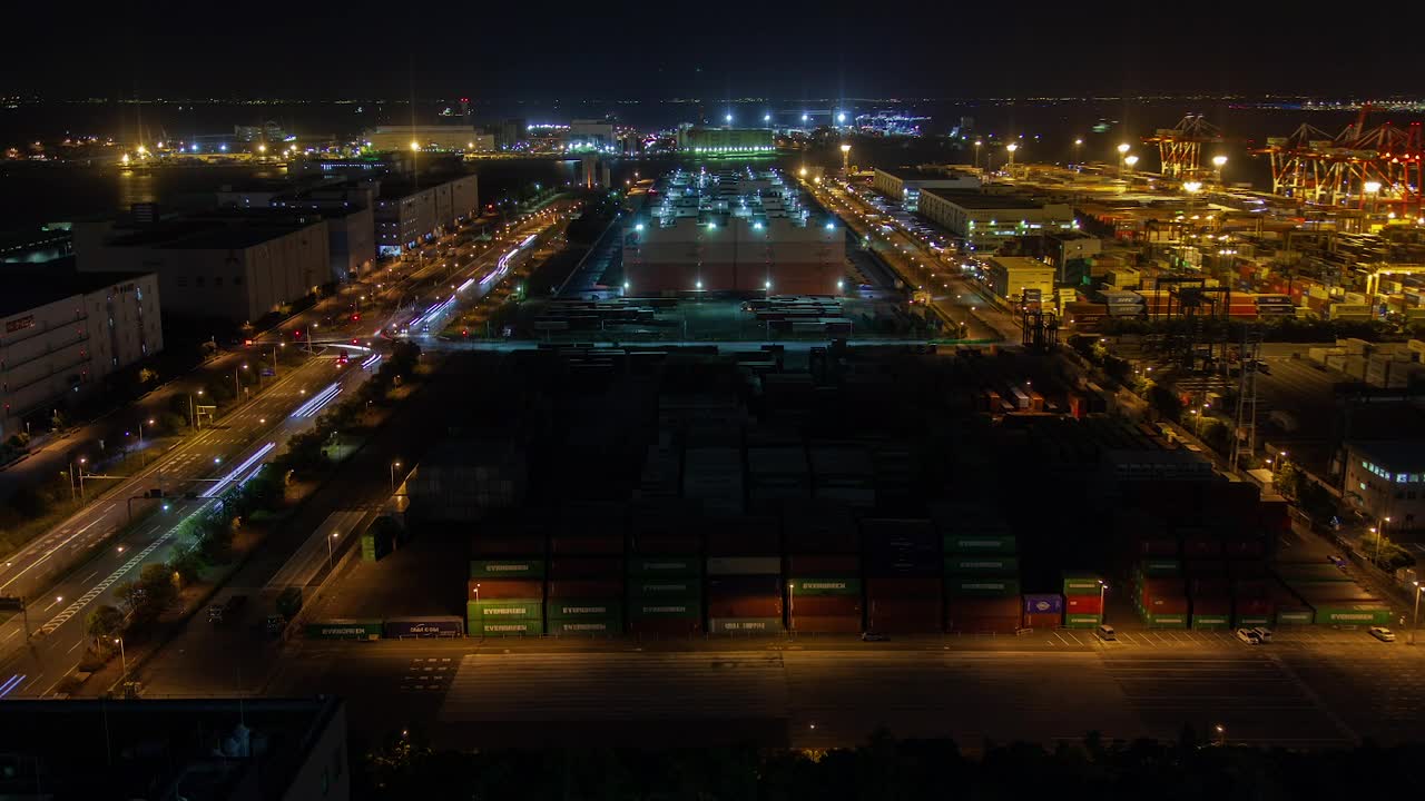 Stock Video Container Terminal Time Lapse In Tokyo Live Wallpaper For PC - Free Download