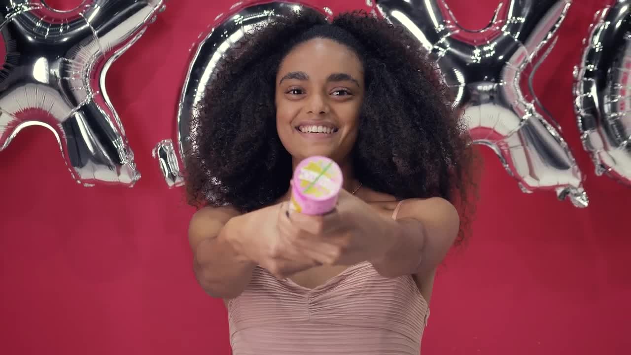 Free Stock Video Woman Bursting A Confetti Cannon Live Wallpaper - Free Download